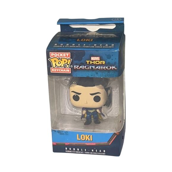 Funko Pocket Pop! Keychain - Loki Bobble Head - Marvel Thor Ragnarok Collectible - Picture 1 of 6